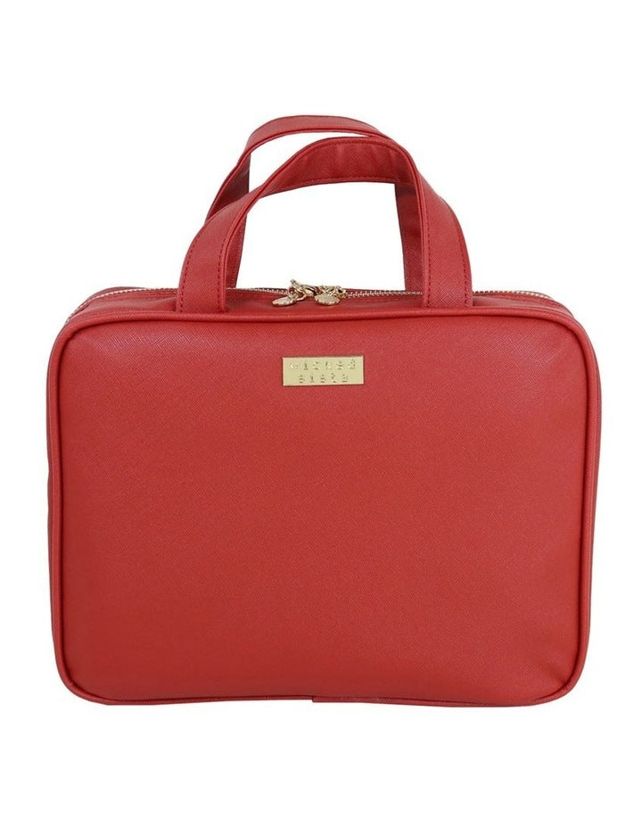 Premium Large Hold All Cosmetic Bag in Red
