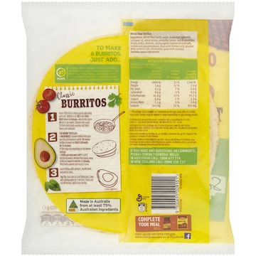 Old El Paso Burrito Tortilla Jumbo Wraps 6 pack