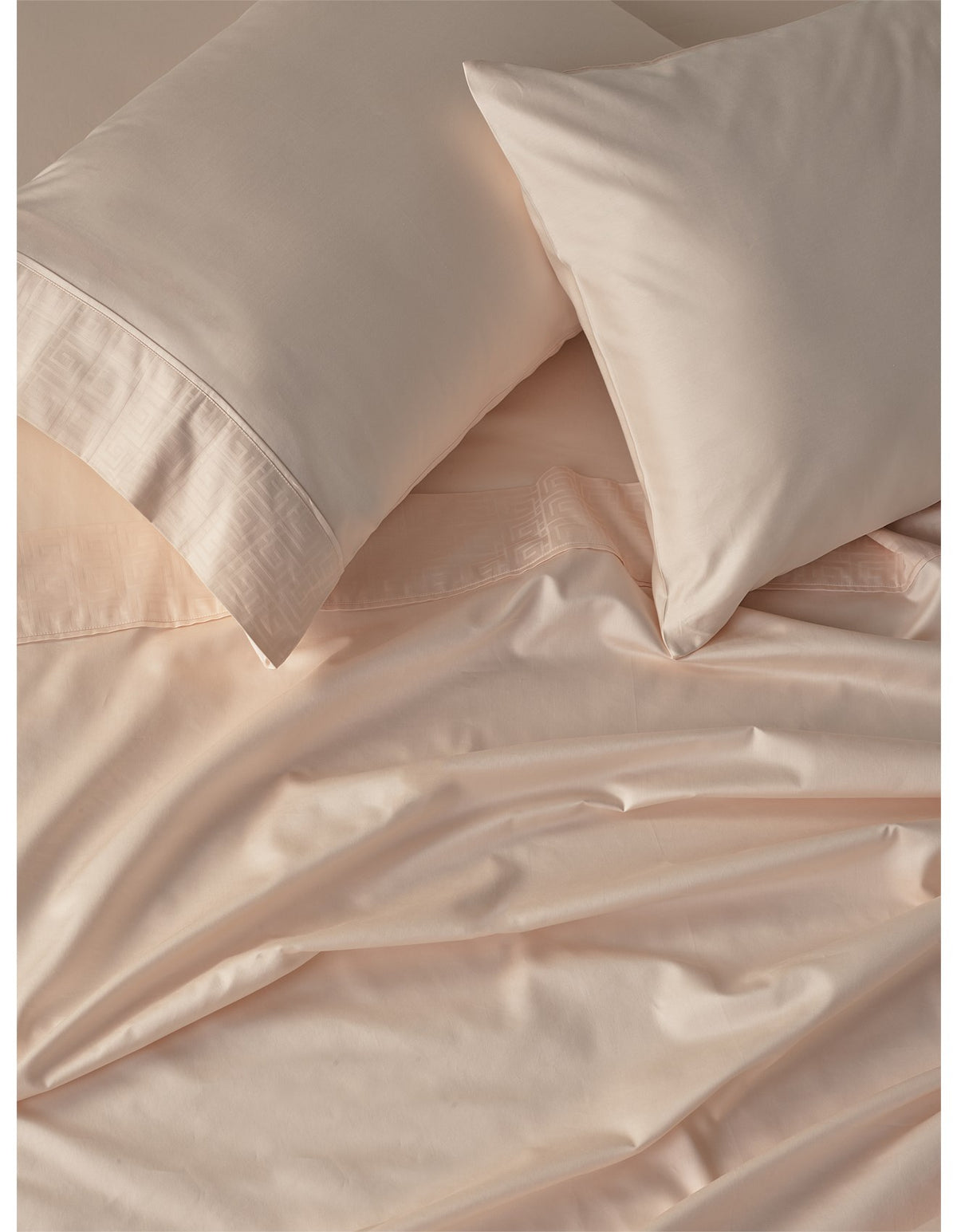 JACQUARD QUEEN BED SHEET SET BLUSH