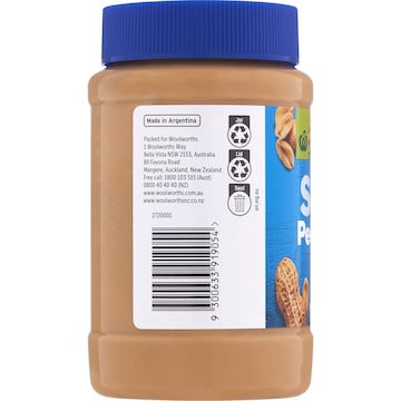 Woolworths Smooth Peanut Butter 500g