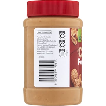 Woolworths Crunchy Peanut Butter 500g