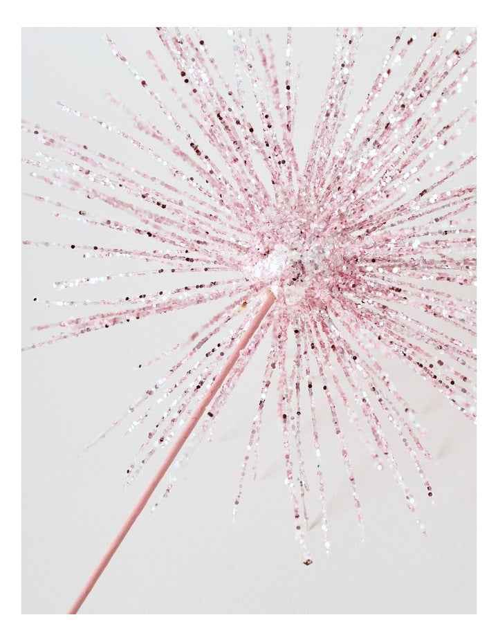 Nostalgia Christmas Plastic Starbust Pick 50cm in Pink