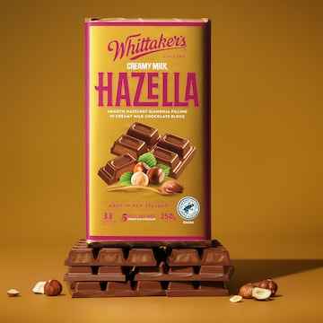 Whittaker's Creamy Milk Hazella Chocolate Block 250g
