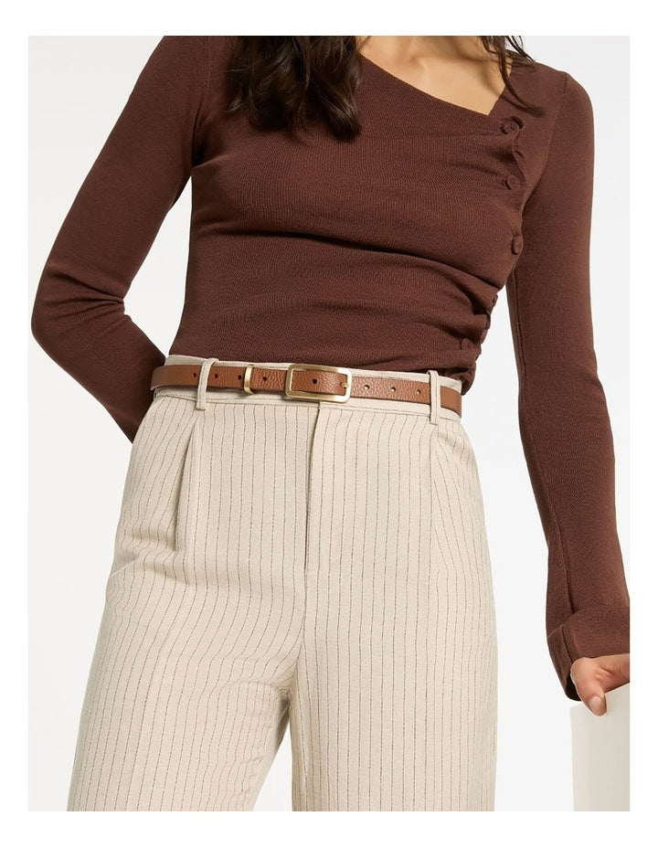 Muse Belt in Tan/Gold