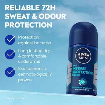 Nivea MEN Intense Protection Fresh 72hr Roll On Deodorant 50mL