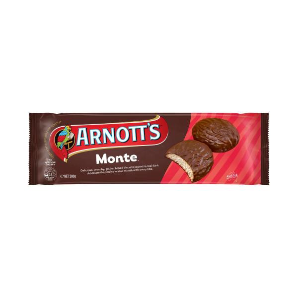 ARNOTT'S MONTE CHOCOLATE BISCUITS 200G