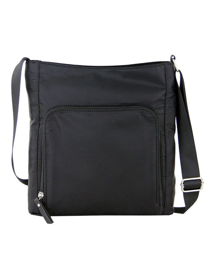 Nylon Sling Handbag in Black