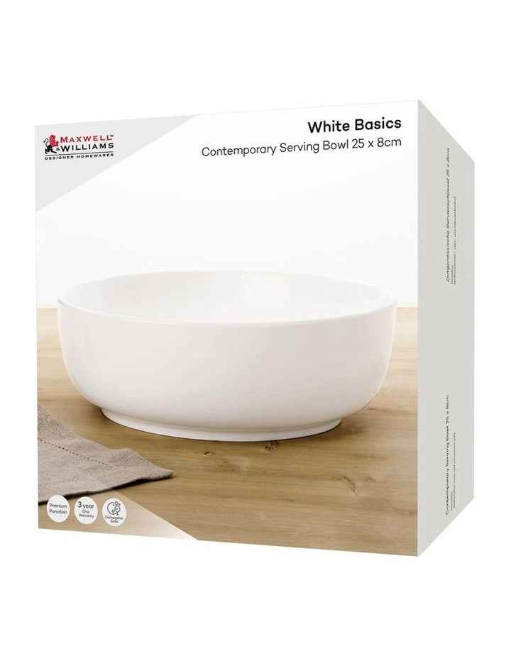 Basics Contemporary Serving Bowl 25x8cm in White