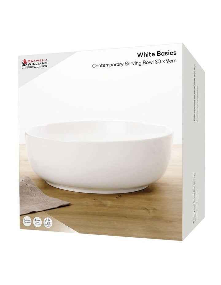 Basics Contemporary Serving Bowl 30x9cm in White