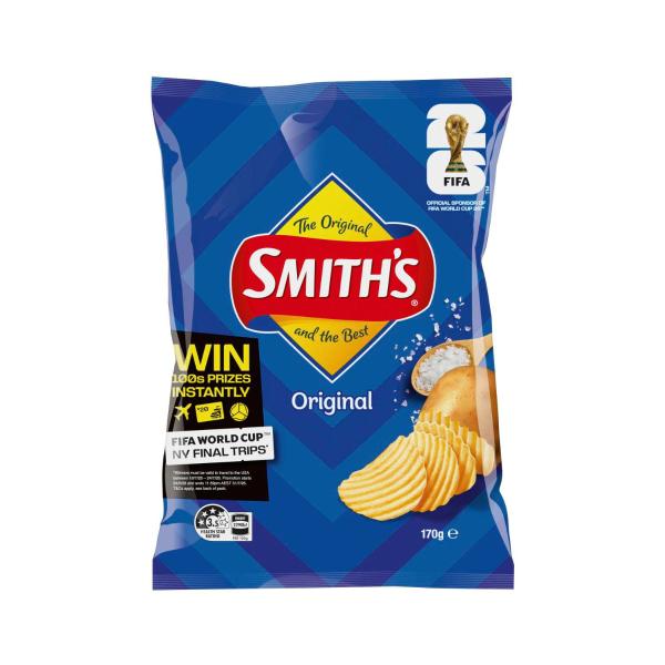 SMITHS CRINKLE CUT POTATO CHIPS:CRINKLE ORIGINAL:.:170 GRAM