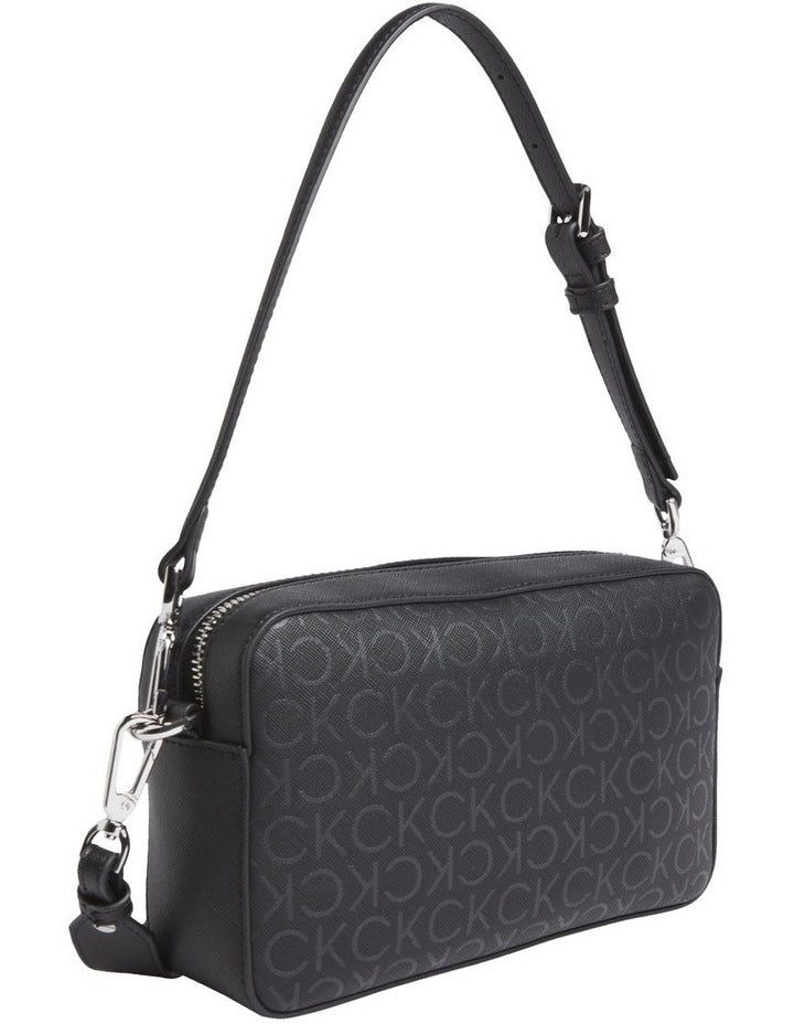 Logo Convertible Crossbody Bag in Black
