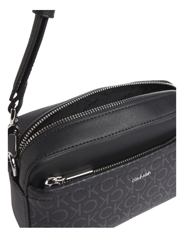 Logo Convertible Crossbody Bag in Black