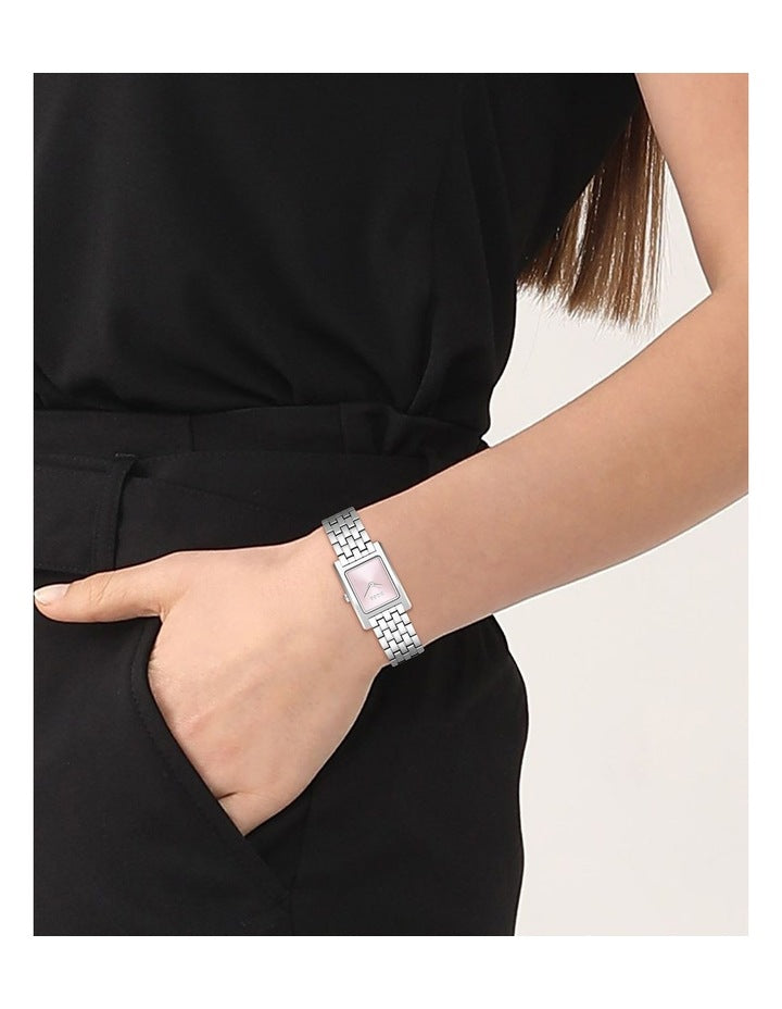 Lucy Stainless Steel Dial Watch in Pink