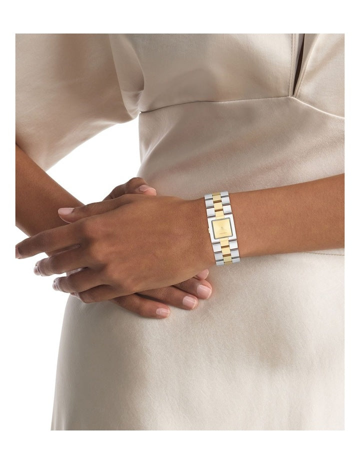 Meridian Stainless Steel And Ionic Plated Thin Steel Watch in Gold