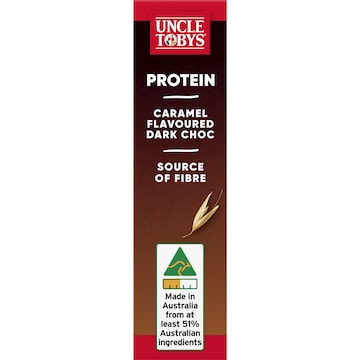 Uncle Tobys Protein Caramel Flavour Dark Choc Muesli Bars 5 pack