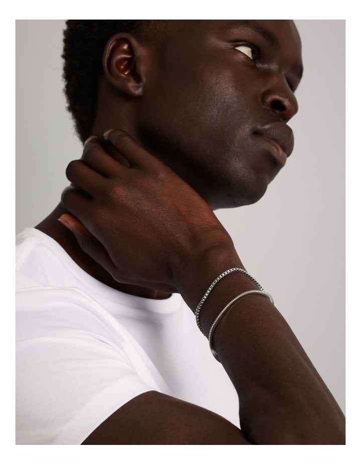 Thin Chain Bracelets 2Pk in Silver