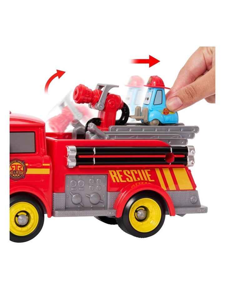 Disney and Pixar Cars Radiator Springs Race & Rescue Fire Fighting Red & Guido & Accessories