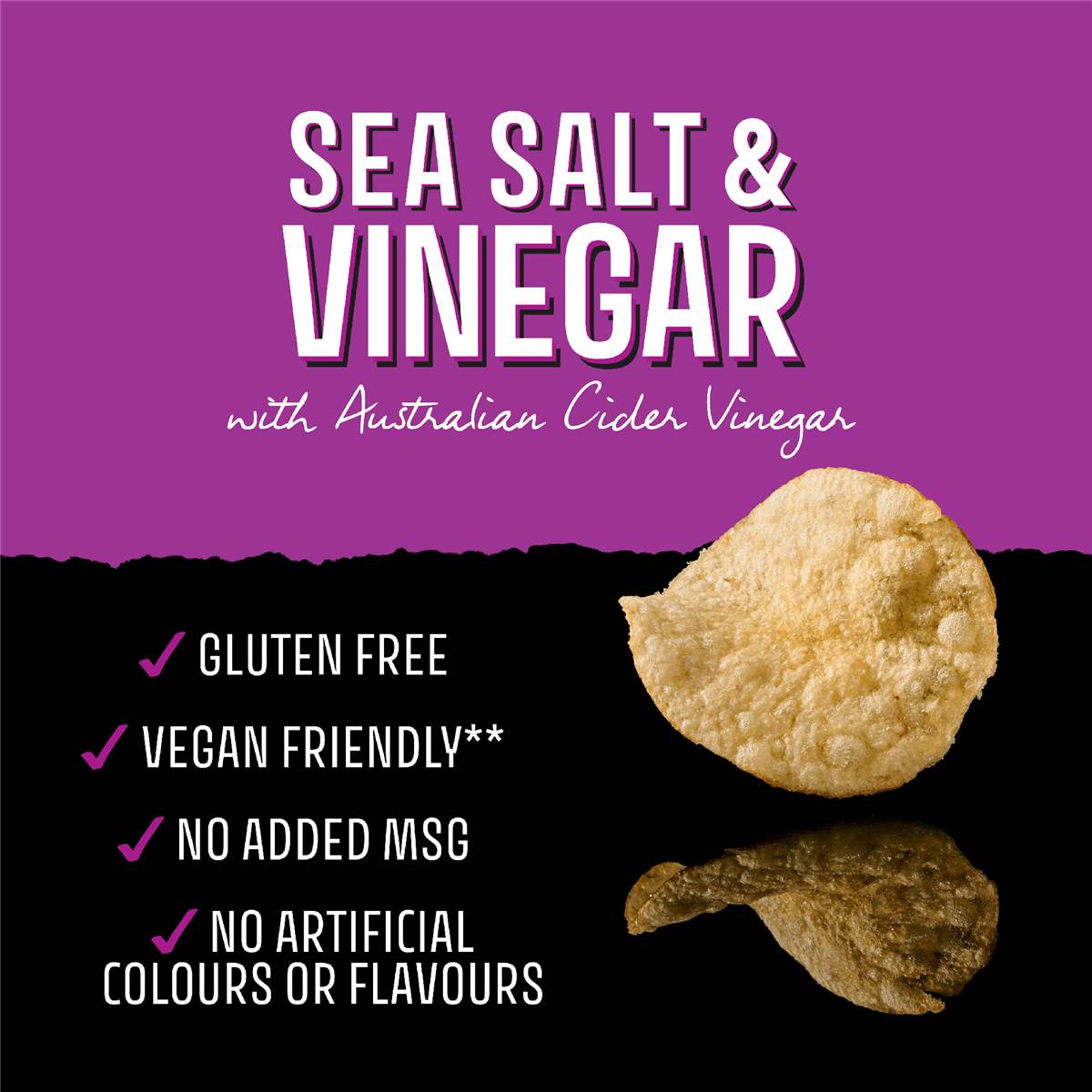 Kettle Sea Salt & Vinegar Chips Chips 165g