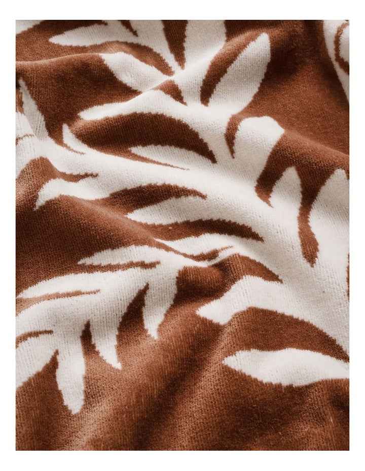 Stamp Palm Beach Towel in Cinnamon