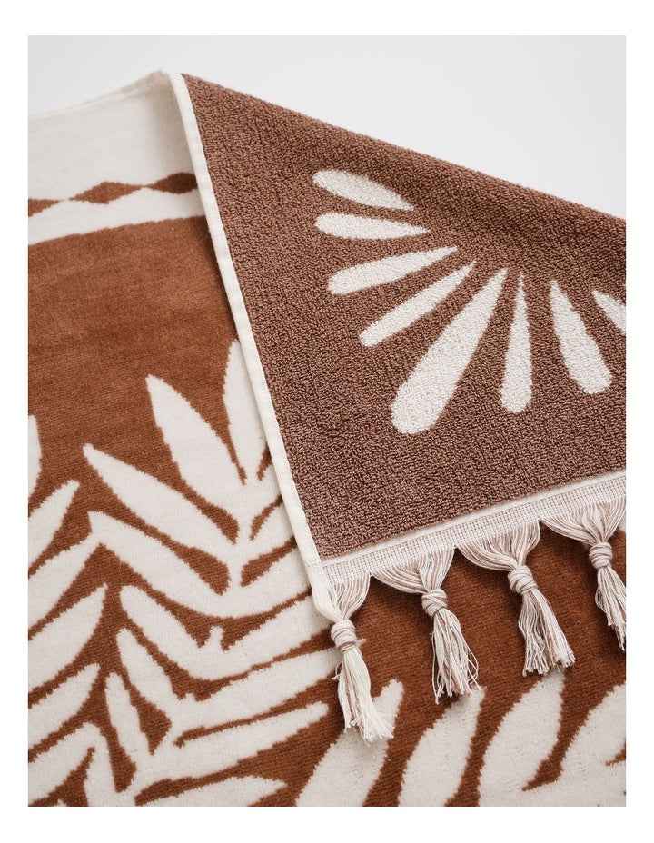 Stamp Palm Beach Towel in Cinnamon