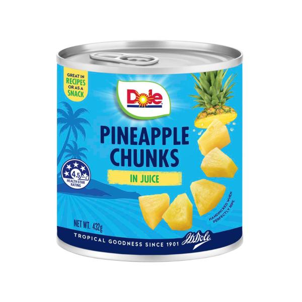 DOLE PINEAPPLE:CHUNKS IN JUICE:.:432 GRAM