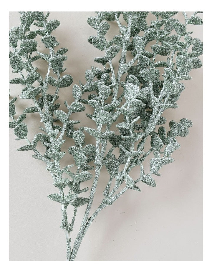 Eucalyptus Christmas Faux Plastic Eucalyptus Christmas Pick 50cm in Green