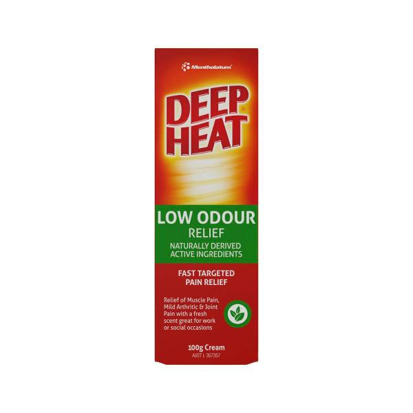 DEEP HEAT LOW ODOUR CREAM 100G