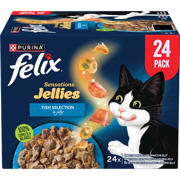 Felix Sensations Jellies Fish Selection Wet Cat Food 85g x 24 pack