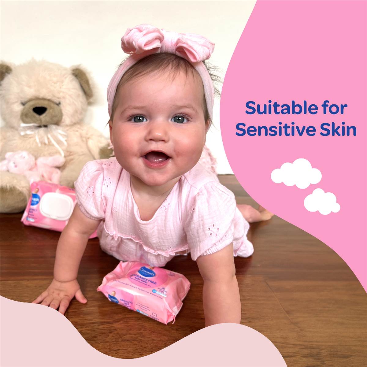 Curash Baby Wipes Fragrance Free 80 Pack