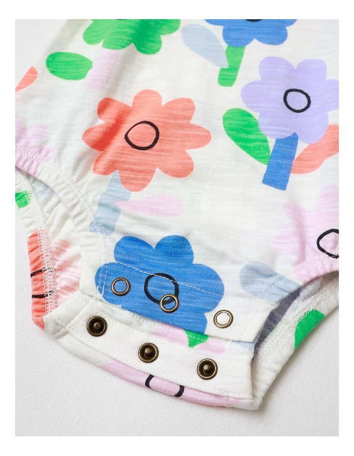 Essentials Print Bodysuit Daisy In Assorted