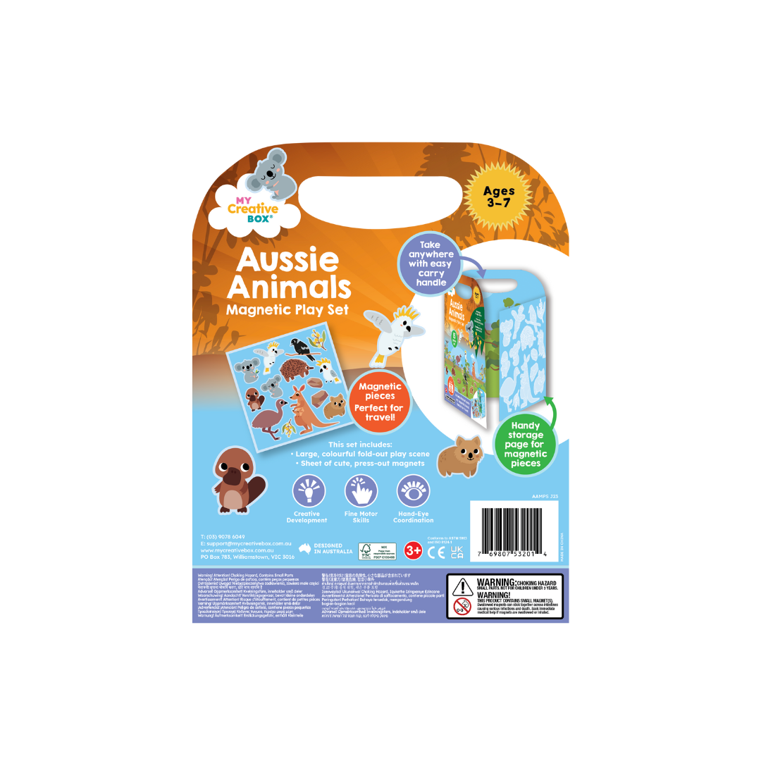My Creative Box Aussie Animals Magnetic Play Set Australian Animals Art and craft for kids 3yrs+
