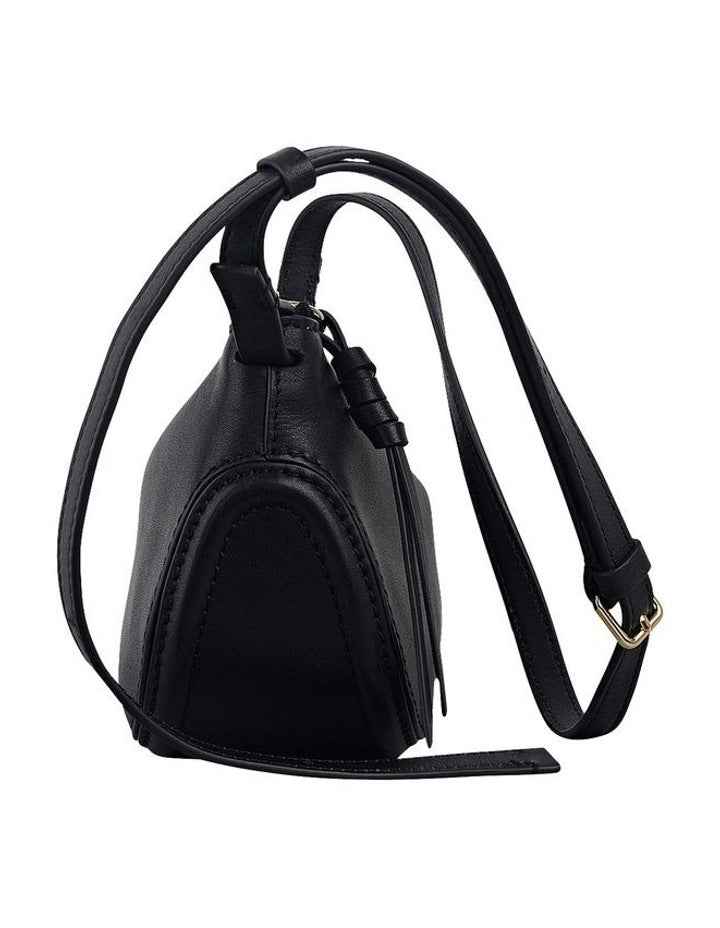 The Iris Small Shoulder Bag in Black