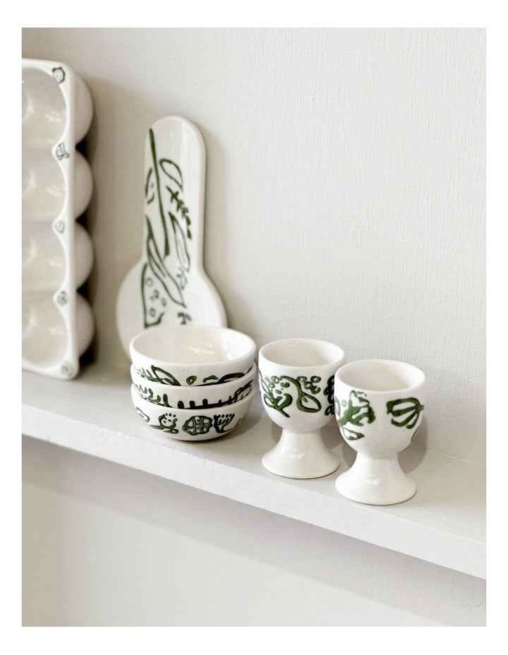 Australian Farmhouse Egg Cup Set Of 2 in White