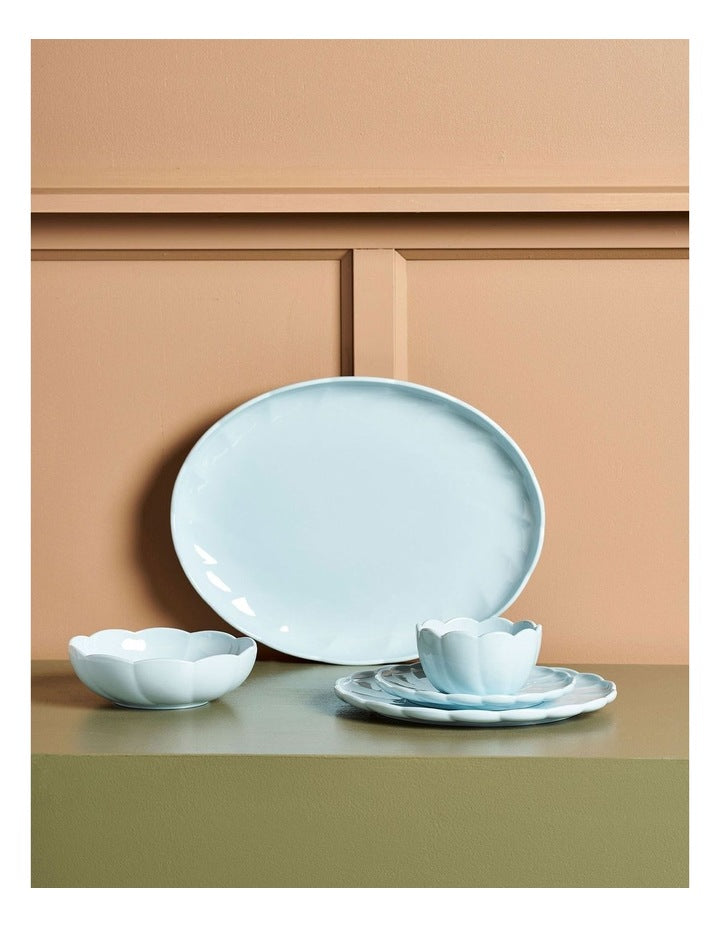 French Bazaar Salad Bowl 28 x 8.5cm in Ice Blue