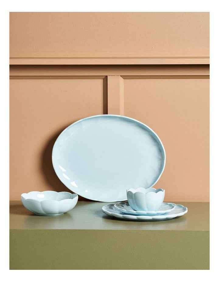 French Bazaar Dinner Plate in Ice Blue