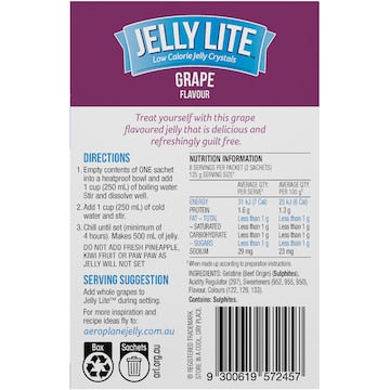 Aeroplane Jelly Lite Crystals Grape 9g x 2 pack