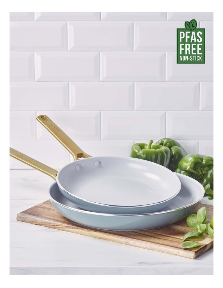 Padova 2pc Frypan set 26/30cm Smokey Blue PFAS-free