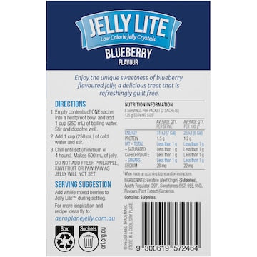 Aeroplane Jelly Lite Crystals Blueberry 9g x 2 pack