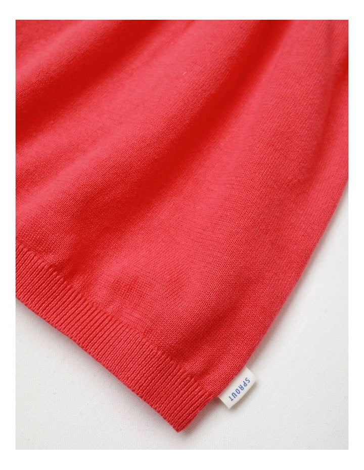 Knit Summer Dress in Coral