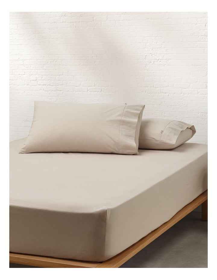 Stonewashed Cotton Pillowcase Pair in Biscuit