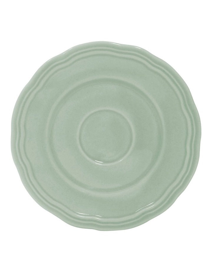 Florence Scallop Demi Cup and Saucer 90ml Set of 2 Gift Boxed in Light Green