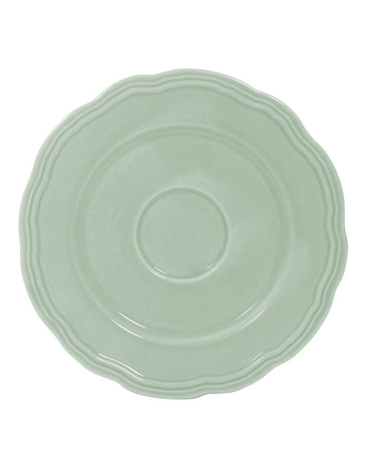Florence Scallop Cup and Saucer 220ml in Light Green