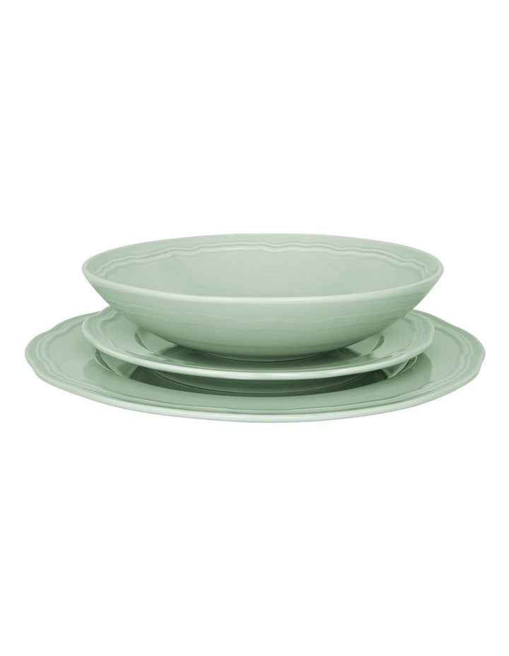 Florence Scallop Rim Dinner Set 12 Piece Gift Boxed in Light Green