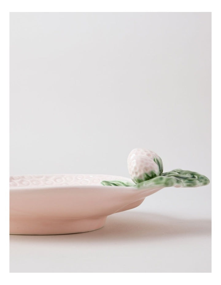 Strawberry Serving Platter in Pink