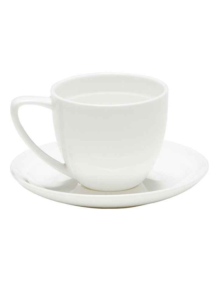 Edge Espresso Cup And Saucer Set in White