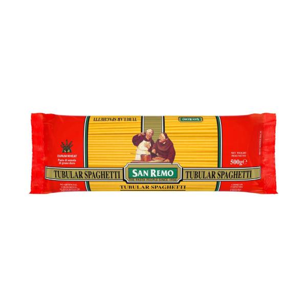 SAN REMO PASTA:SPAGHETTI TUBE NO 6:.:500 GRAM