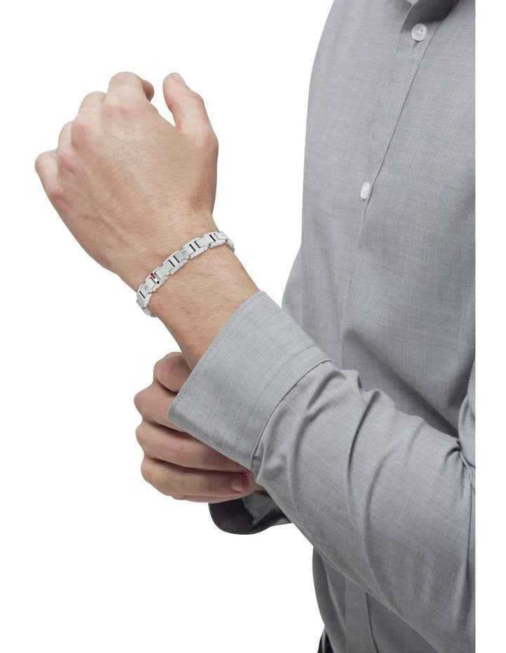 Jewellery Stainless Steel Link Bracelet in Silver 2790393