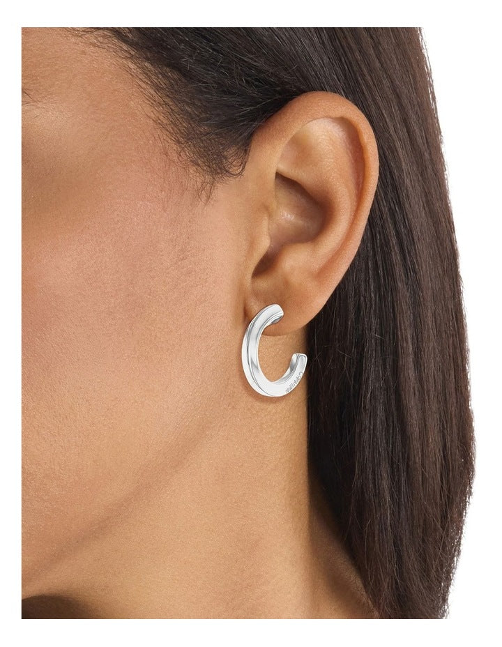 35000310 Stainless Steel Hoop Earrings in Silver