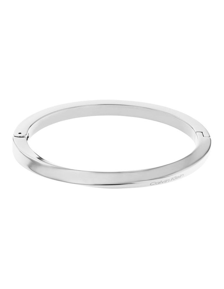 35000312 Stainless Steel Hinge Bangle in Silver