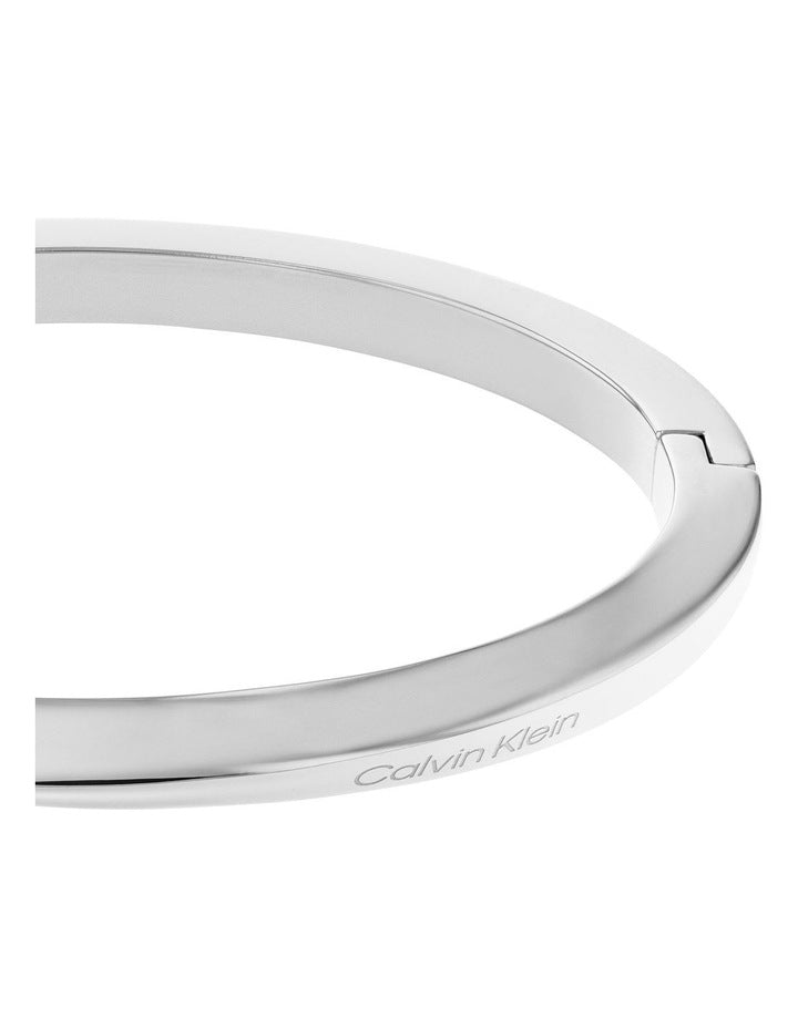 35000312 Stainless Steel Hinge Bangle in Silver